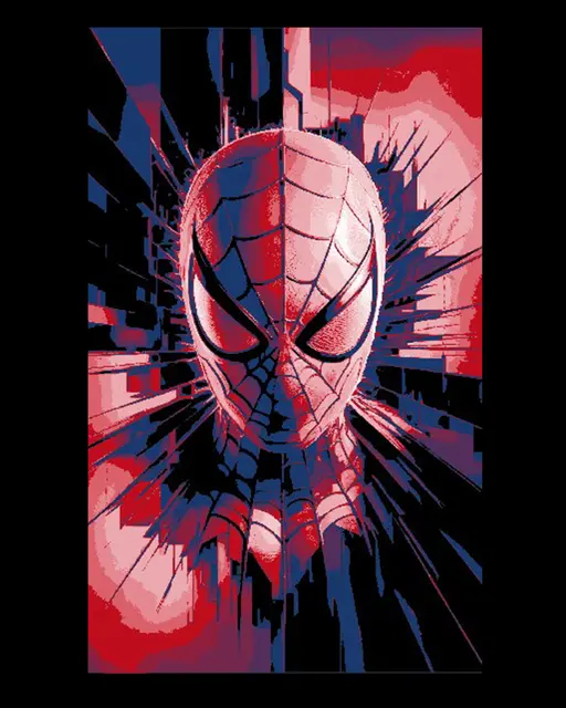 HueForge model: Fan Art Picture of Marvel Comic Hero Spiderman - Up close portrait by BooneCo3d