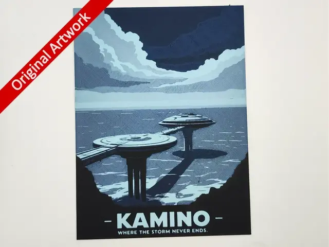 HueForge model: Kamino travel poster - hueforge by Altf4-Formation