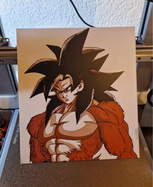 HueForge model: Dragon Ball GT - Goku SSJ4 Hueforge by Dakiren