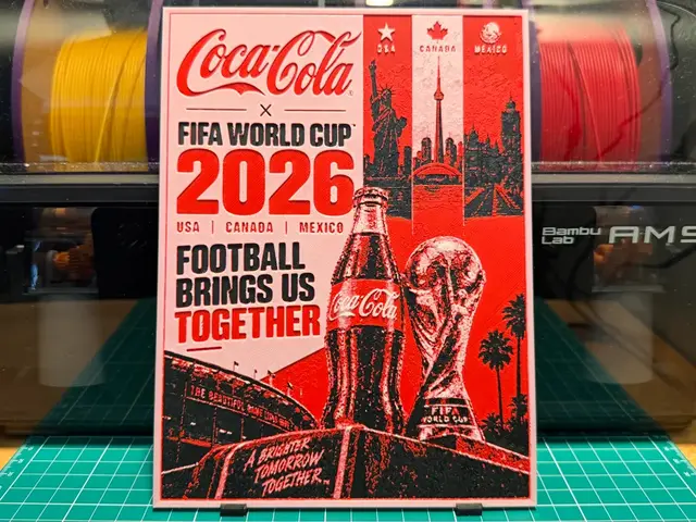 HueForge model: CocaCola x FIFA World Cup Poster HueForge by liv_3d