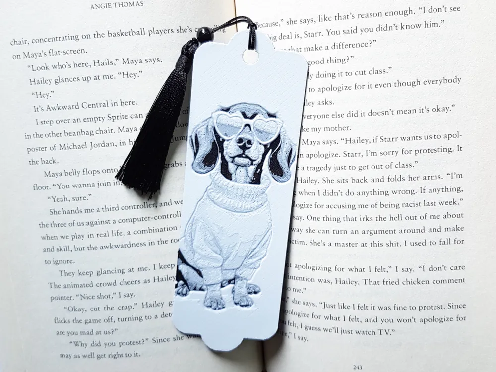 Bookmark, Dachshund, Puppy Dog by Dame Jo HueForge model: Bookmark, Dachshund, Puppy Dog by Dame Jo