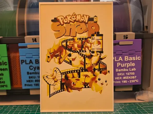 HueForge model: Pokémon Snap Game Poster - Hueforge Art by Lumpy3D