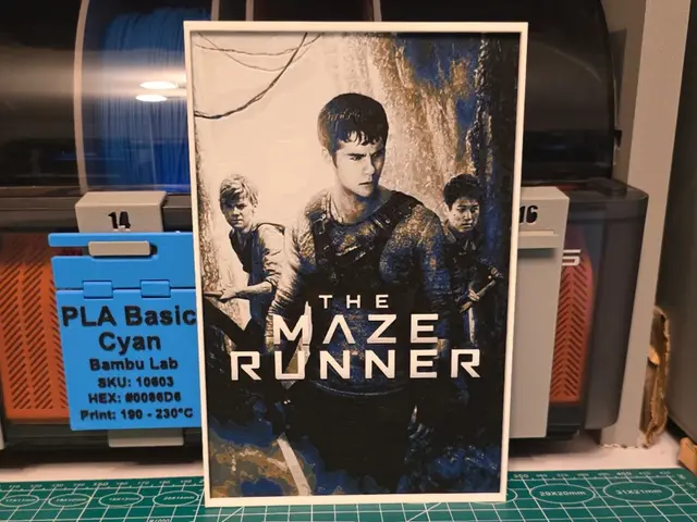 HueForge model: The Maze Runner Movie Poster - Hueforge Art by Lumpy3D