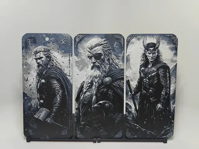 HueForge model: Norse Gods - Bookmarks Set by BeaN