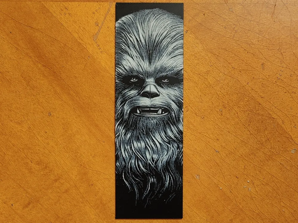 Chewbacca Bookmark - 4 Colours by Sarge HueForge model: Chewbacca Bookmark - 4 Colours by Sarge