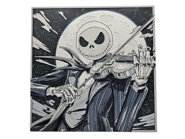HueForge model: Jack Skellington Violin by BusyKikiBee