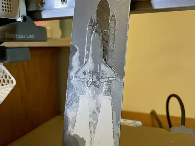 HueForge model: Space Shuttle Bookmark by 3D_Forged