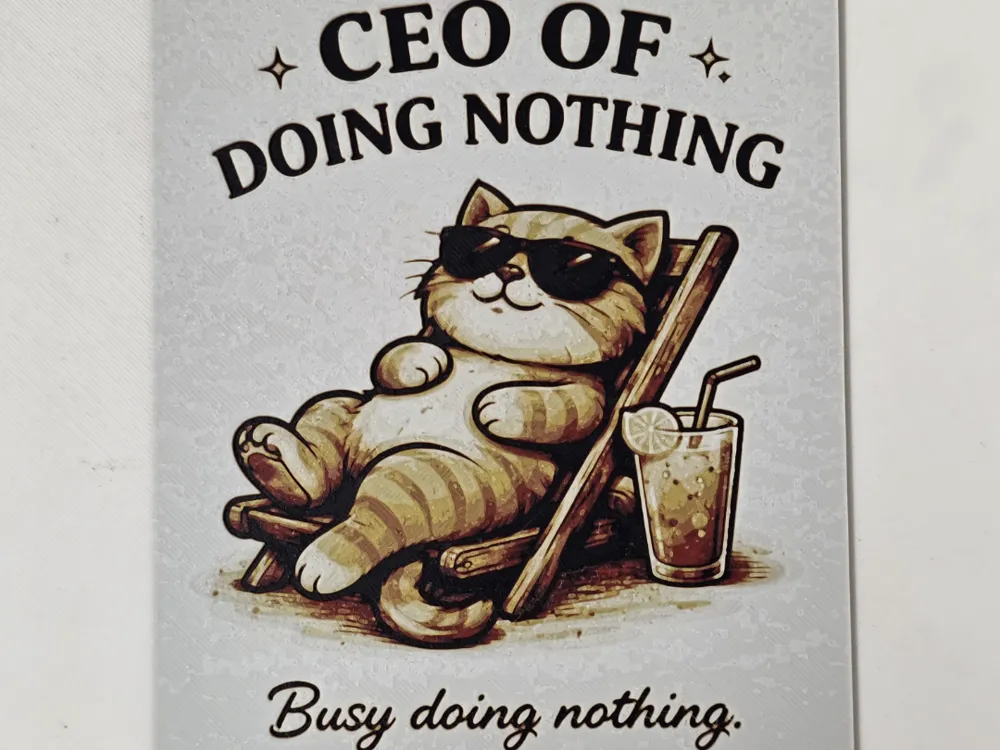 CEO BUSY DOING NOTHING Hueforge by Morganja HueForge model: CEO BUSY DOING NOTHING Hueforge by Morganja