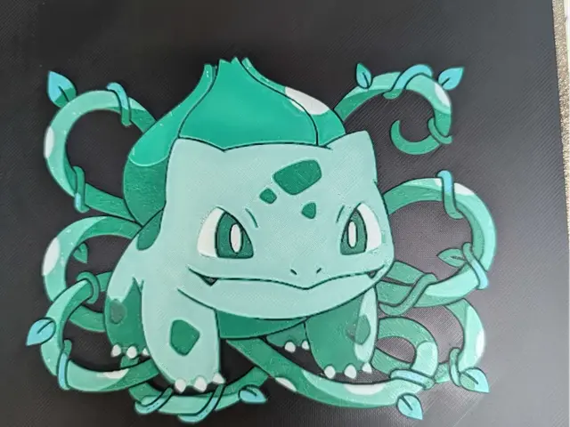 HueForge model: hueforge bulbizarre v1 Bulbasaur by ZombiePaint3D