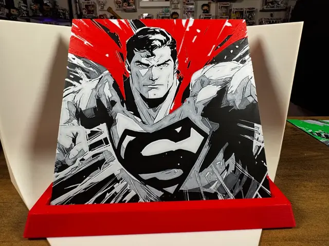 HueForge model: Superman – Man of Steel Meets Monochrome Beauty by 3D Prints By Vic