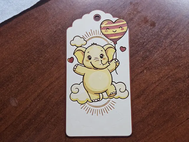 Valentines Day Bookmark - Elephant5 - Hueforge - 4 colors