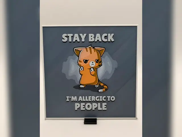 HueForge model: Stay Back Cat Quote HueForge Print by Thadius