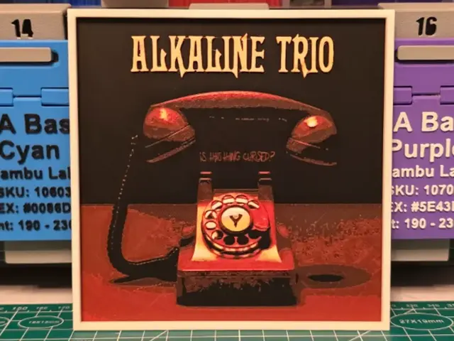 HueForge model: Alkaline Trio "Is This Thing Cursed?" Album Art by Lumpy3D