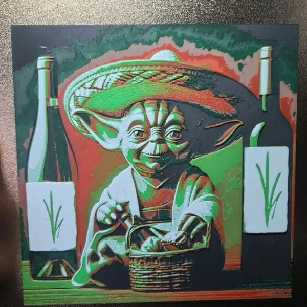 Happy Hour Yoda by the_bearded_jedi HueForge model: Happy Hour Yoda by the_bearded_jedi