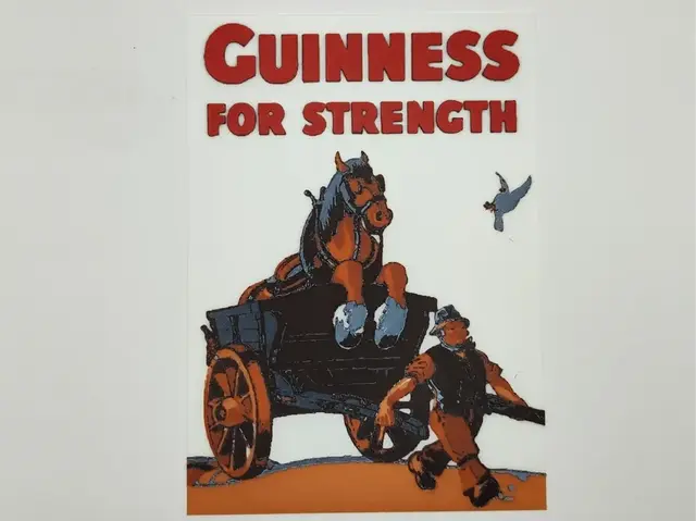HueForge model: Vintage Guinness advertising poster 12 - Hueforge by Altf4-Formation