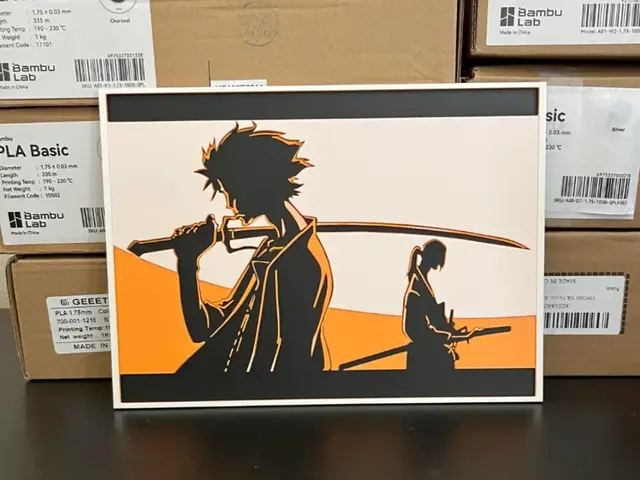 HueForge model: Samurai Champloo Sun Hueforge by Estiv