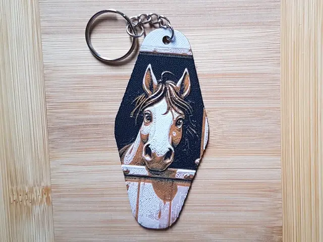 HueForge model: Keychain, Hotel/Motel Style, Stable Horse by Dame Jo