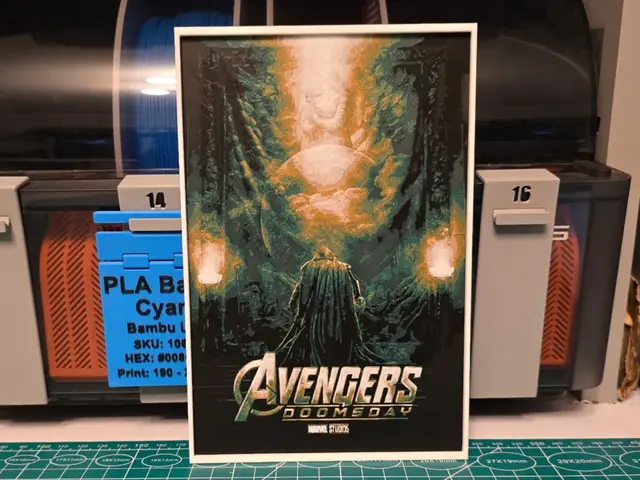 HueForge model: Avengers: Doomsday Movie Poster - Hueforge Art by Lumpy3D