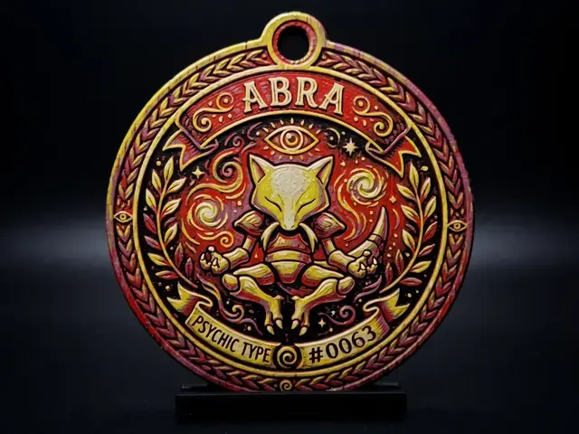HueForge model: Abra #0063 - Pokemon Ornament by LED