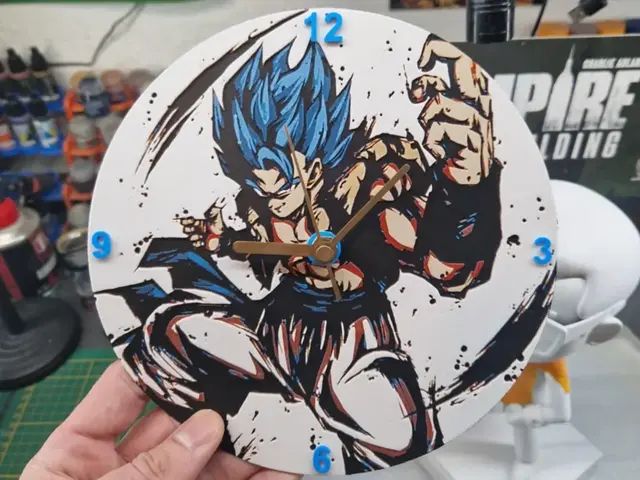 HueForge model: Dragon Ball Super - Gogeta Blue Clock by Dakiren
