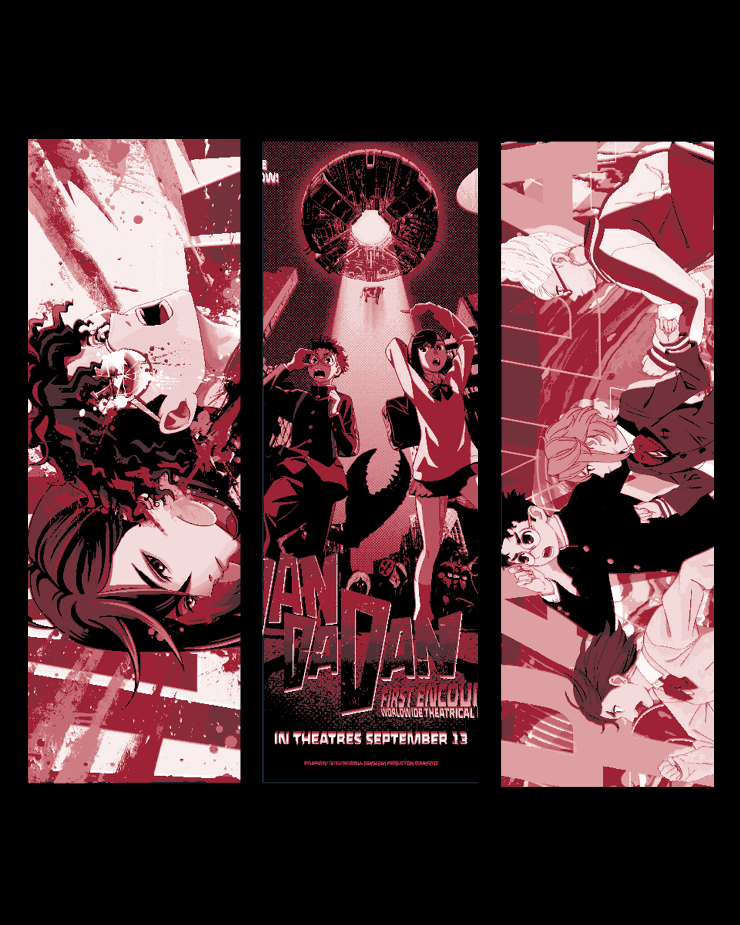 Fan Art Manga Special - Dan Da Dan Anime set of Bookmarks by BooneCo3d HueForge model: Fan Art Manga Special - Dan Da Dan Anime set of Bookmarks by BooneCo3d