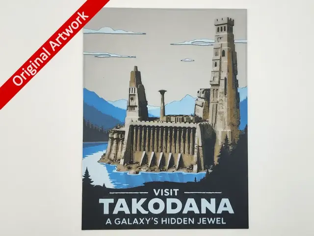 HueForge model: Takodana travel poster - hueforge by Altf4-Formation