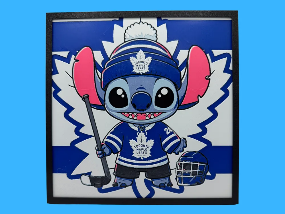 Stitch - Toronto Maple Leafs by Canadian Gamer HueForge model: Stitch - Toronto Maple Leafs by Canadian Gamer