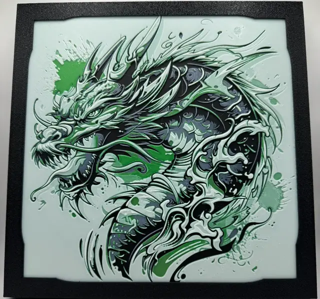 HueForge model: Dragon Head - Hueforge by Canadian Gamer