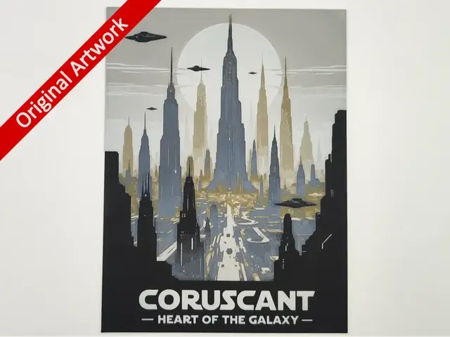 HueForge model: Coruscant travel poster - hueforge by Altf4-Formation