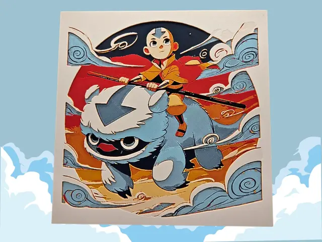 HueForge model: Aang and Appa - Avatar The Last Airbender by BusyKikiBee
