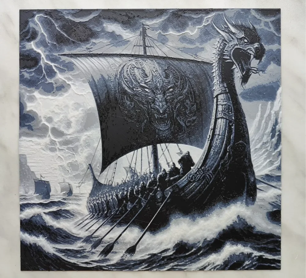 Viking ship - Hueforge by BeaN HueForge model: Viking ship - Hueforge by BeaN