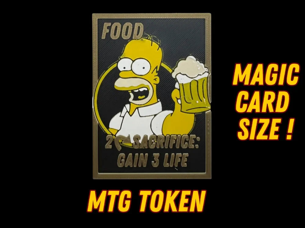 Food Token - Beer - Magic The Gathering by Canadian Gamer HueForge model: Food Token - Beer - Magic The Gathering by Canadian Gamer