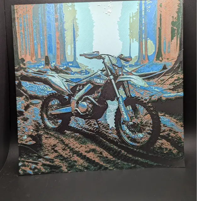 HueForge model: Yamaha Dirt Bike Hueforge by the_bearded_jedi