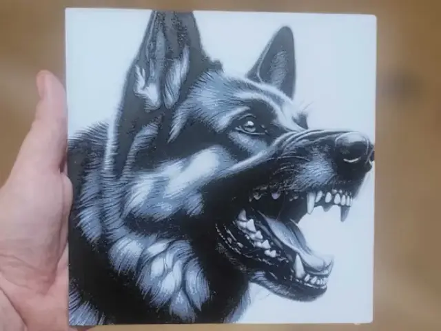 HueForge model: German Shepherd by Poly3D