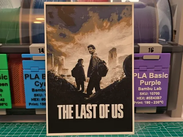 HueForge model: The Last of Us Series Poster - Hueforge Art by Lumpy3D