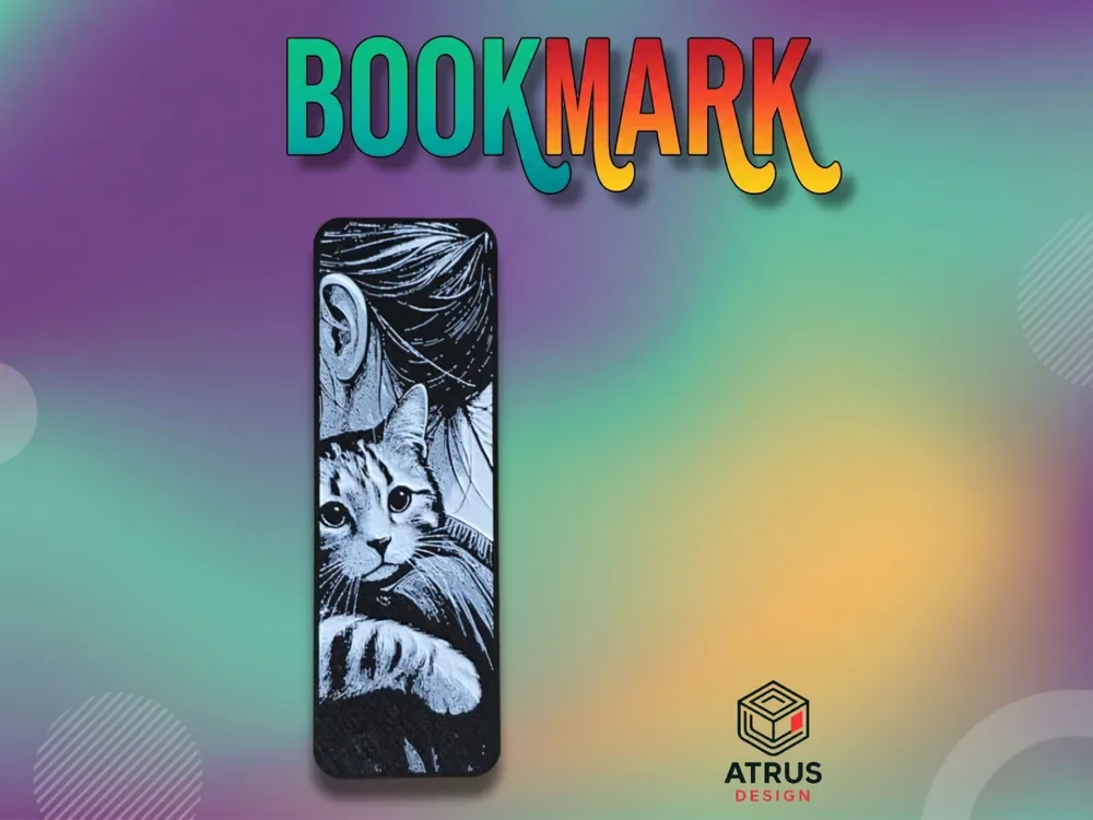 Huggy Cat Bookmark by Atrus Design HueForge model: Huggy Cat Bookmark by Atrus Design