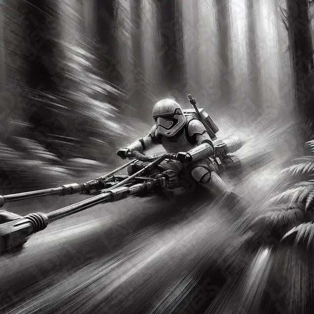 HueForge model: Stormtrooper on Speeder Hueforge by LoFi Layers