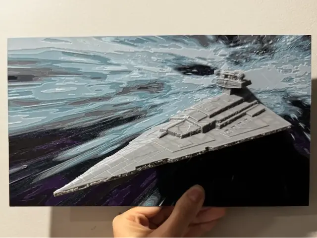 HueForge model: Imperial Star Destroyer - Hueforge Hybrid by cyanidesugar