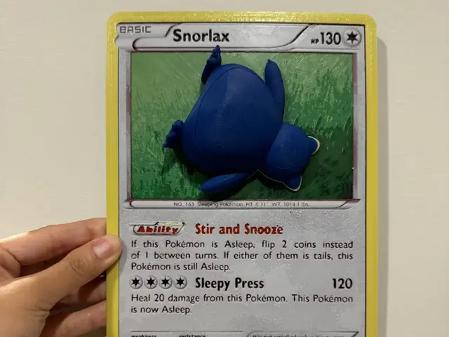 HueForge model: Oversized Snorlax Pokemon Card - Hueforge Hybrid by cyanidesugar