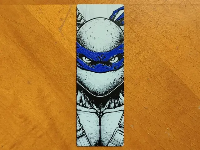 HueForge model: Leonardo Bookmark - Teenage Mutant Ninja Turtles by Sarge