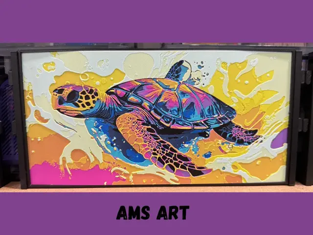 HueForge model: Sea Turtle - Pop Art Style - AMS Art by Canadian Gamer