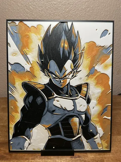 HueForge model: Vegeta - Dragon Ball by Cloudy Nostalgia