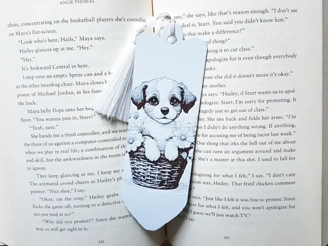 HueForge model: Bookmark, Dog, Puppy in Basket by Dame Jo