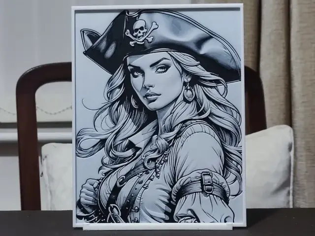 HueForge model: I'm A Pirate! - HueForge 2 Color by BoDad