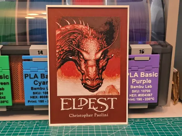 HueForge model: Eldest Book Poster - Hueforge Art by Lumpy3D