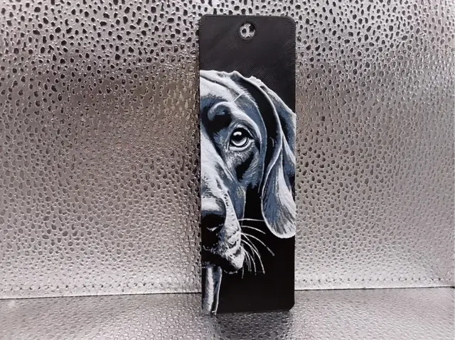 HueForge model: Weimaraner Bookmark – Hueforge by Borishotch Industries