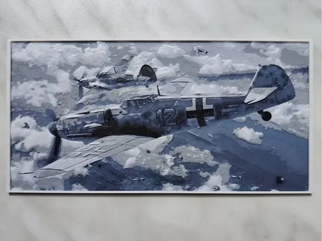HueForge model: Messerschmitt Bf 109 G-6 - Hueforge by BeaN