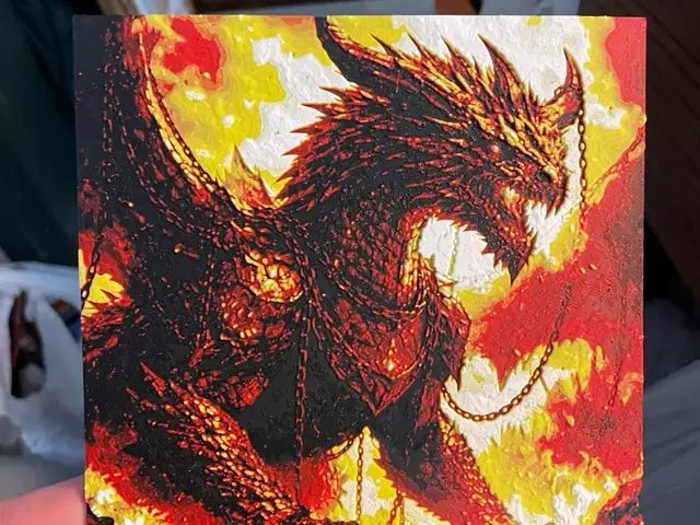 HueForge model: Armored Dragon in Chains by Advancedtechworldwide