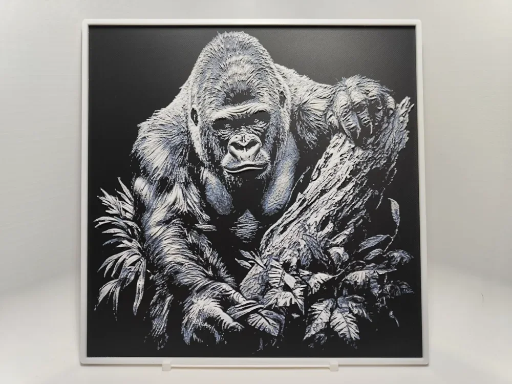 Gorilla - Hueforge by BeaN HueForge model: Gorilla - Hueforge by BeaN