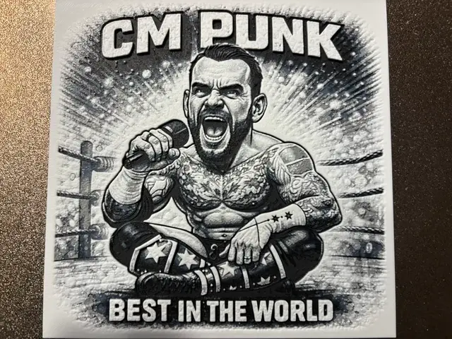HueForge model: CM Punk WWE Hueforge by Reeftank&more